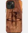 Eco-friendly Houston Rockets iPhone 15 Case - Carved Wood Custom Houston Rockets Gift For Him - Monogrammed Personalized iPhone 15 Cover By Aldergrove & Oak