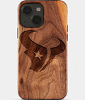 Eco-friendly Houston Texans iPhone 15 Case - Carved Wood Custom Houston Texans Gift For Him - Monogrammed Personalized iPhone 15 Cover By Aldergrove & Oak