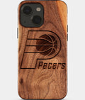 Eco-friendly Indiana Pacers iPhone 15 Case - Carved Wood Custom Indiana Pacers Gift For Him - Monogrammed Personalized iPhone 15 Cover By Aldergrove & Oak