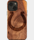 Eco-friendly Indianapolis Colts iPhone 15 Case - Carved Wood Custom Indianapolis Colts Gift For Him - Monogrammed Personalized iPhone 15 Cover By Aldergrove & Oak