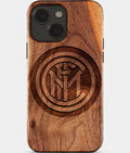 Eco-friendly Inter Milan FC iPhone 15 Case - Carved Wood Custom Inter Milan FC Gift For Him - Monogrammed Personalized iPhone 15 Cover By Aldergrove & Oak