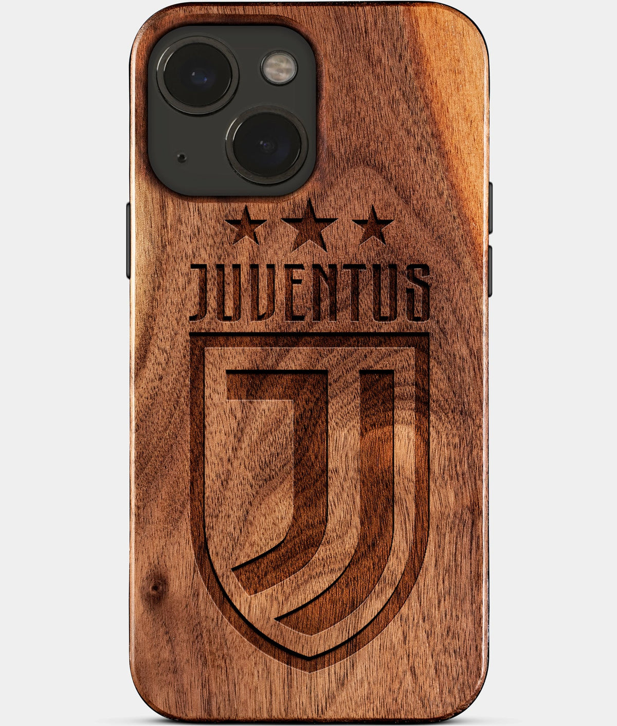 Eco-friendly Juventus FC iPhone 15 Case - Carved Wood Custom Juventus FC Gift For Him - Monogrammed Personalized iPhone 15 Cover By Aldergrove & Oak