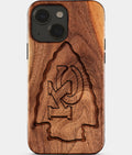 Eco-friendly Kansas City Chiefs iPhone 15 Case - Carved Wood Custom Kansas City Chiefs Gift For Him - Monogrammed Personalized iPhone 15 Cover By Aldergrove & Oak