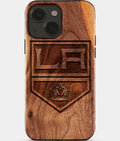 Eco-friendly Los Angeles Kings iPhone 15 Case - Carved Wood Custom Los Angeles Kings Gift For Him - Monogrammed Personalized iPhone 15 Cover By Aldergrove & Oak
