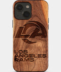 Eco-friendly Los Angeles Rams iPhone 15 Case - Carved Wood Custom Los Angeles Rams Gift For Him - Monogrammed Personalized iPhone 15 Cover By Aldergrove & Oak