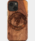 Eco-friendly Manchester United FC iPhone 15 Case - Carved Wood Custom Manchester United FC Gift For Him - Monogrammed Personalized iPhone 15 Cover By Aldergrove & Oak