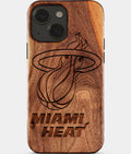 Eco-friendly Miami Heat iPhone 15 Case - Carved Wood Custom Miami Heat Gift For Him - Monogrammed Personalized iPhone 15 Cover By Aldergrove & Oak