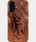 Eco-friendly Minnesota Wild iPhone 16 Case - Carved Wood Custom Minnesota Wild Gift For Him - Monogrammed Personalized iPhone 16 Cover By Aldergrove & Oak