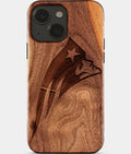 Eco-friendly New England Patriots iPhone 15 Case - Carved Wood Custom New England Patriots Gift For Him - Monogrammed Personalized iPhone 15 Cover By Aldergrove & Oak