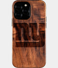 Custom New York Giants iPhone 16/16 Pro/16 Pro Max/16 Plus Case - Wood Giants Cover - Eco-friendly New York Giants iPhone 16 Case - Carved Wood Custom New York Giants Gift For Him - Monogrammed Personalized iPhone 16 Cover By Aldergrove & Oak