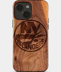 Eco-friendly New York Islanders iPhone 15 Case - Carved Wood Custom New York Islanders Gift For Him - Monogrammed Personalized iPhone 15 Cover By Aldergrove & Oak