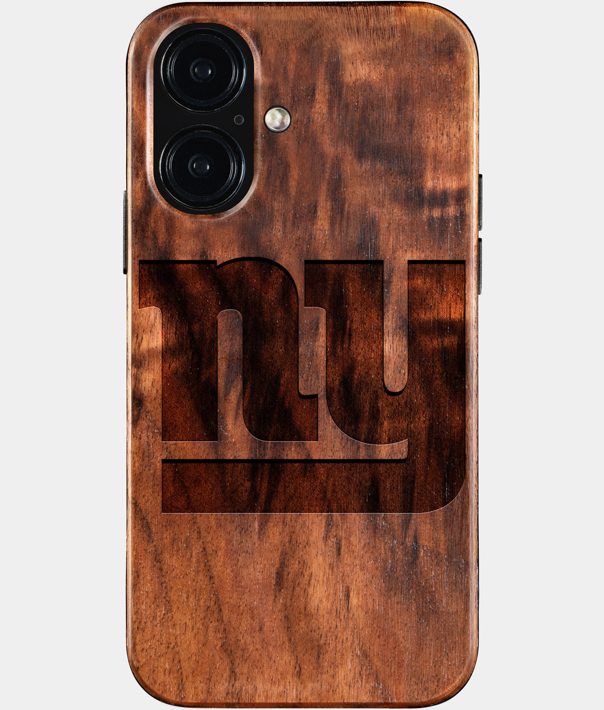 Eco-friendly New York Jets iPhone 16 Case - Carved Wood Custom New York Jets Gift For Him - Monogrammed Personalized iPhone 16 Cover By Aldergrove & Oak