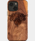 Eco-friendly New York Knicks iPhone 15 Case - Carved Wood Custom New York Knicks Gift For Him - Monogrammed Personalized iPhone 15 Cover By Aldergrove & Oak
