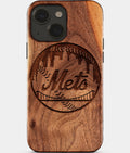 Eco-friendly New York Mets iPhone 15 Case - Carved Wood Custom New York Mets Gift For Him - Monogrammed Personalized iPhone 15 Cover By Aldergrove & Oak