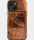 Eco-friendly New York Rangers iPhone 15 Case - Carved Wood Custom New York Rangers Gift For Him - Monogrammed Personalized iPhone 15 Cover By Aldergrove & Oak