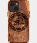 Eco-friendly Philadelphia 76Ers iPhone 15 Case - Carved Wood Custom Philadelphia 76Ers Gift For Him - Monogrammed Personalized iPhone 15 Cover By Aldergrove & Oak