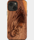 Eco-friendly Philadelphia Eagles iPhone 15 Case - Carved Wood Custom Philadelphia Eagles Gift For Him - Monogrammed Personalized iPhone 15 Cover By Aldergrove & Oak