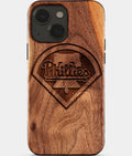 Eco-friendly Philadelphia Phillies iPhone 15 Case - Carved Wood Custom Philadelphia Phillies Gift For Him - Monogrammed Personalized iPhone 15 Cover By Aldergrove & Oak