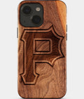Eco-friendly Pittsburgh Pirates iPhone 15 Case - Carved Wood Custom Pittsburgh Pirates Gift For Him - Monogrammed Personalized iPhone 15 Cover By Aldergrove & Oak