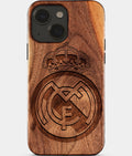 Eco-friendly Real Madrid Cf iPhone 15 Case - Carved Wood Custom Real Madrid Cf Gift For Him - Monogrammed Personalized iPhone 15 Cover By Aldergrove & Oak