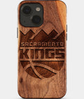 Eco-friendly Sacramento Kings iPhone 15 Case - Carved Wood Custom Sacramento Kings Gift For Him - Monogrammed Personalized iPhone 15 Cover By Aldergrove & Oak