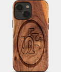 Eco-friendly San Francisco 49Ers iPhone 15 Case - Carved Wood Custom San Francisco 49Ers Gift For Him - Monogrammed Personalized iPhone 15 Cover By Aldergrove & Oak