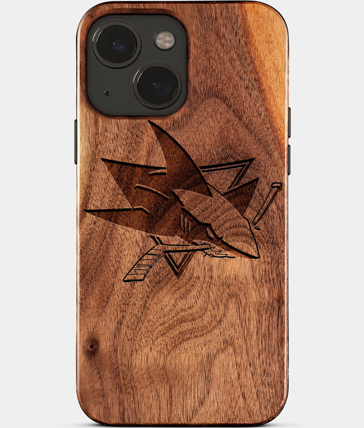 Eco-friendly San Jose Sharks iPhone 15 Case - Carved Wood Custom San Jose Sharks Gift For Him - Monogrammed Personalized iPhone 15 Cover By Aldergrove & Oak