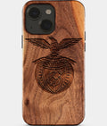 Eco-friendly Sl Benfica iPhone 15 Case - Carved Wood Custom Sl Benfica Gift For Him - Monogrammed Personalized iPhone 15 Cover By Aldergrove & Oak