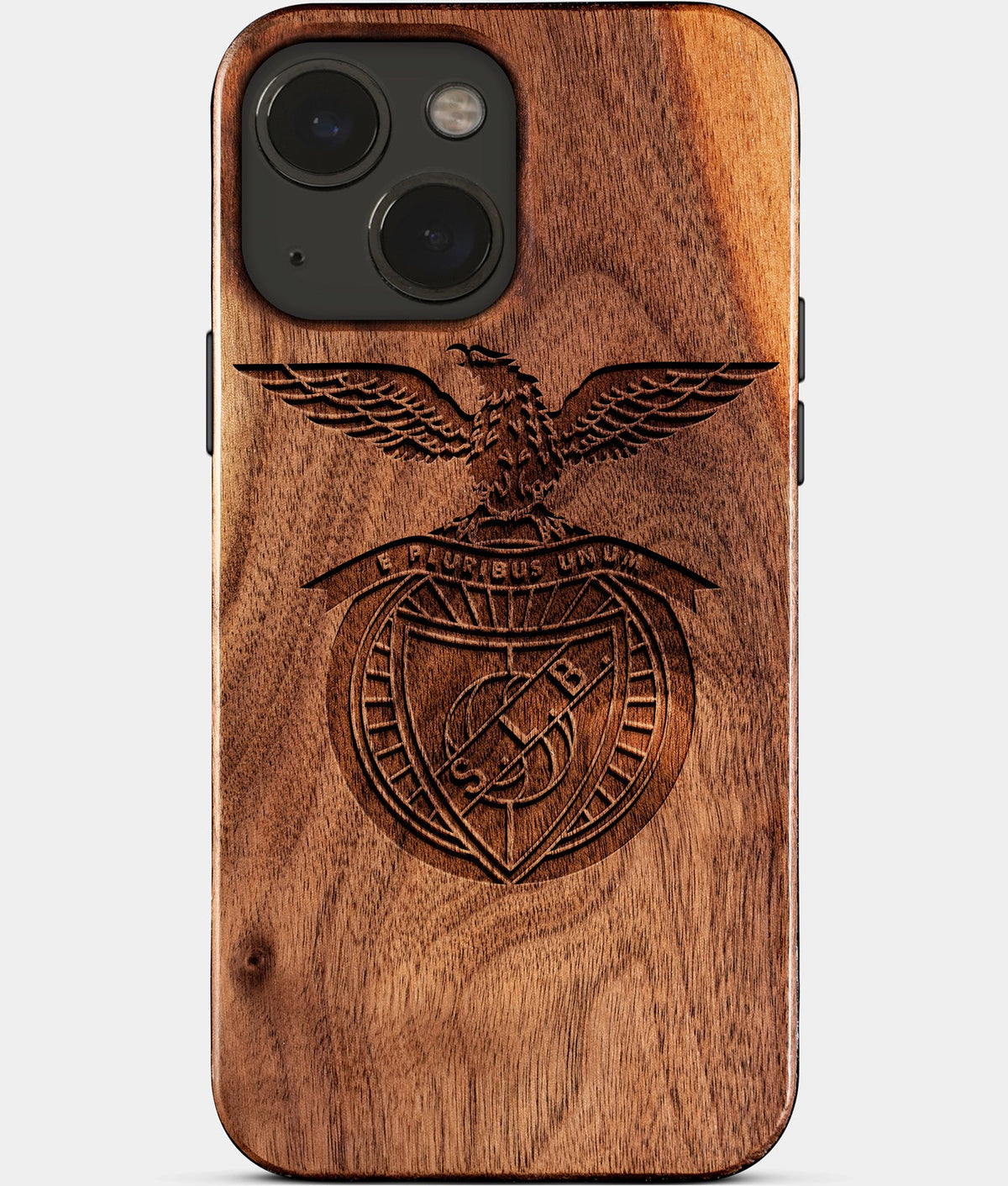 Eco-friendly Sl Benfica iPhone 15 Case - Carved Wood Custom Sl Benfica Gift For Him - Monogrammed Personalized iPhone 15 Cover By Aldergrove & Oak