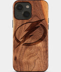 Eco-friendly Tampa Bay Lightning iPhone 15 Case - Carved Wood Custom Tampa Bay Lightning Gift For Him - Monogrammed Personalized iPhone 15 Cover By Aldergrove & Oak