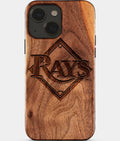 Eco-friendly Tampa Bay Rays iPhone 15 Case - Carved Wood Custom Tampa Bay Rays Gift For Him - Monogrammed Personalized iPhone 15 Cover By Aldergrove & Oak