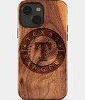 Eco-friendly Texas Rangers iPhone 15 Case - Carved Wood Custom Texas Rangers Gift For Him - Monogrammed Personalized iPhone 15 Cover By Aldergrove & Oak