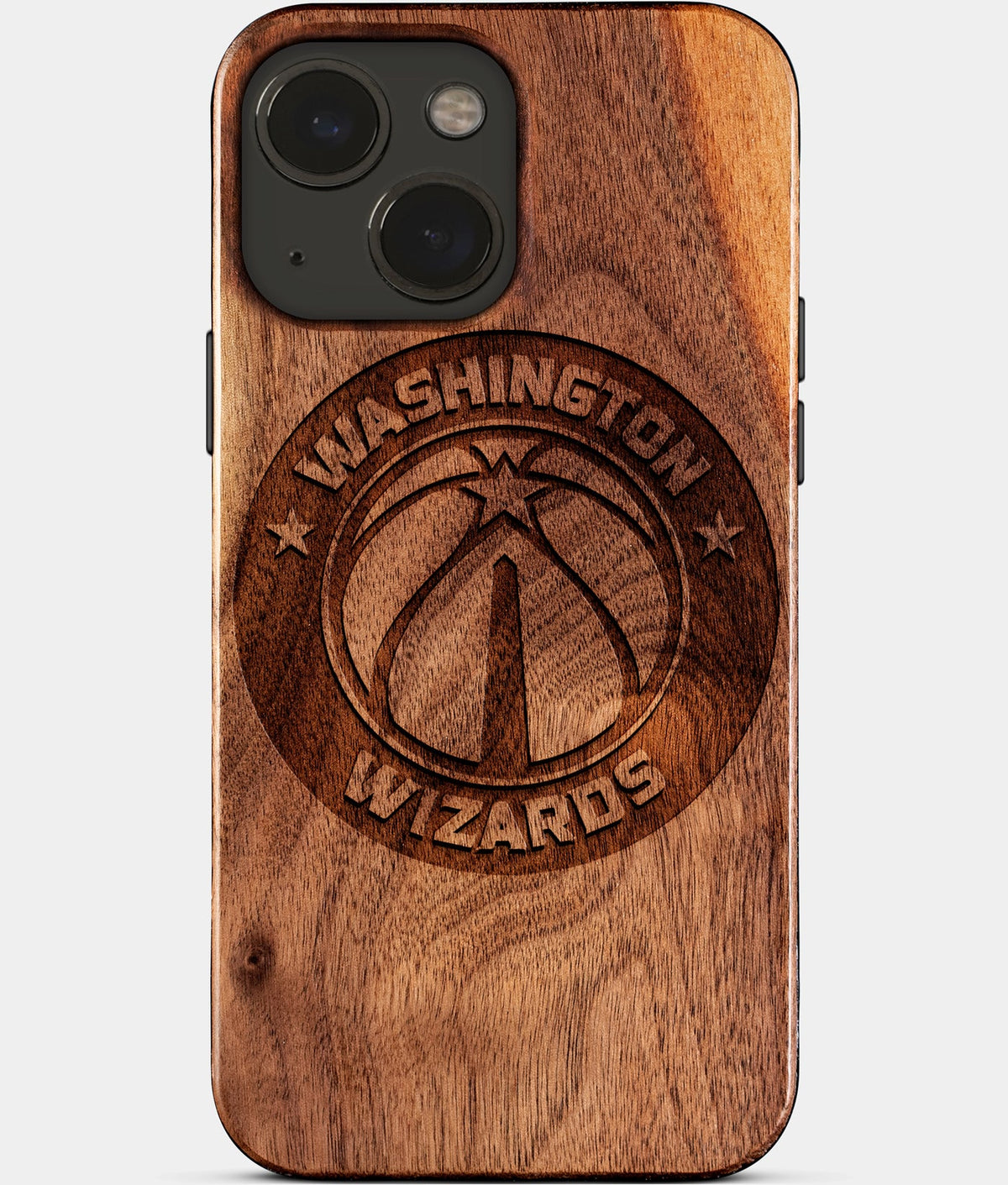 Eco-friendly Washington Wizards iPhone 15 Case - Carved Wood Custom Washington Wizards Gift For Him - Monogrammed Personalized iPhone 15 Cover By Aldergrove & Oak